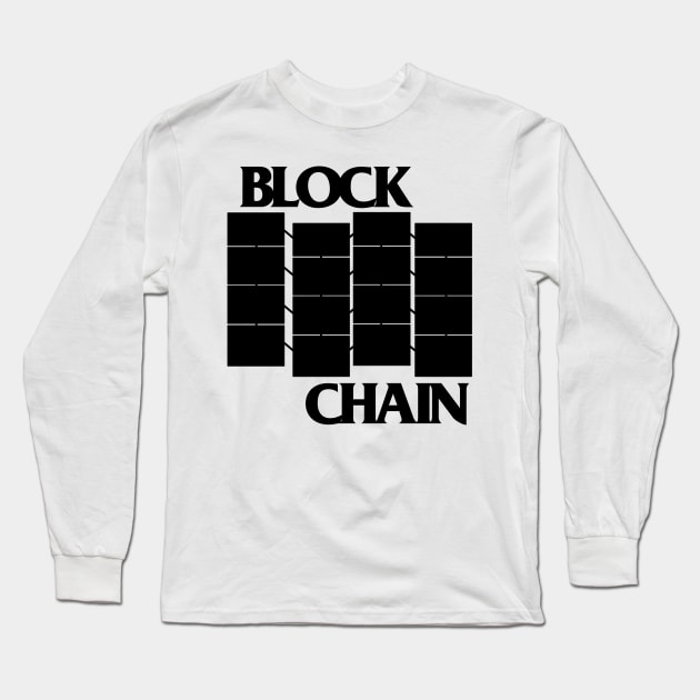 Blockchain inspired by Black Flag Long Sleeve T-Shirt by DecentralizedDesign